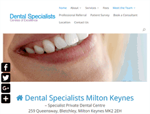 Tablet Screenshot of dentalspecialistsmk.com